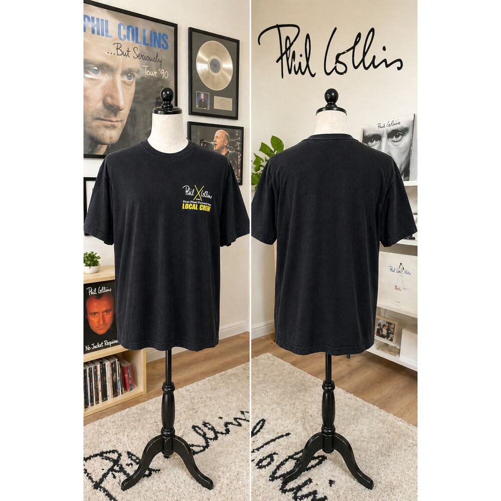 Vintage 2004 Phil Collins Farewell Tour Local Crew Tee XL